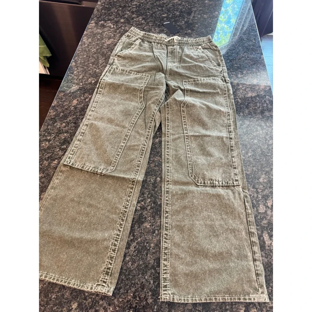 True Religion Vinny Carpenter Big T Pants‎ Kalamata Green 109994C Mens 32 NEW